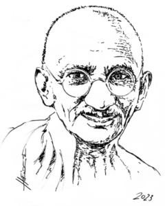 zeichn7 gandhi